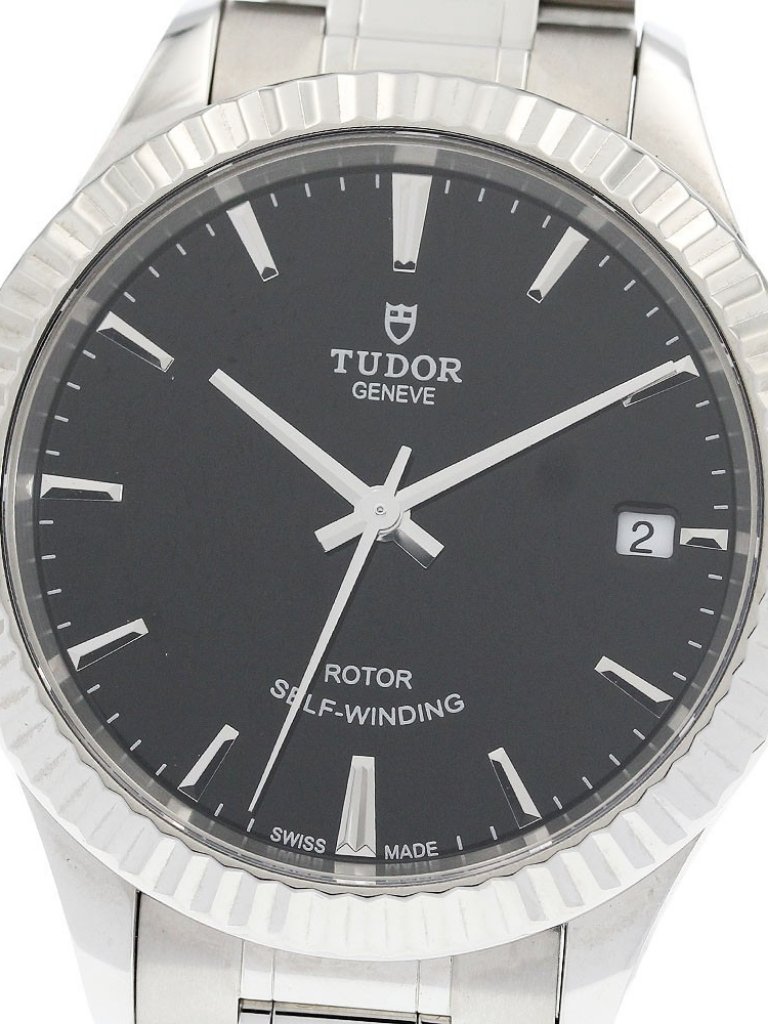 Tudor Style 12310 Date Black Dial Automatic Boys Watch920781